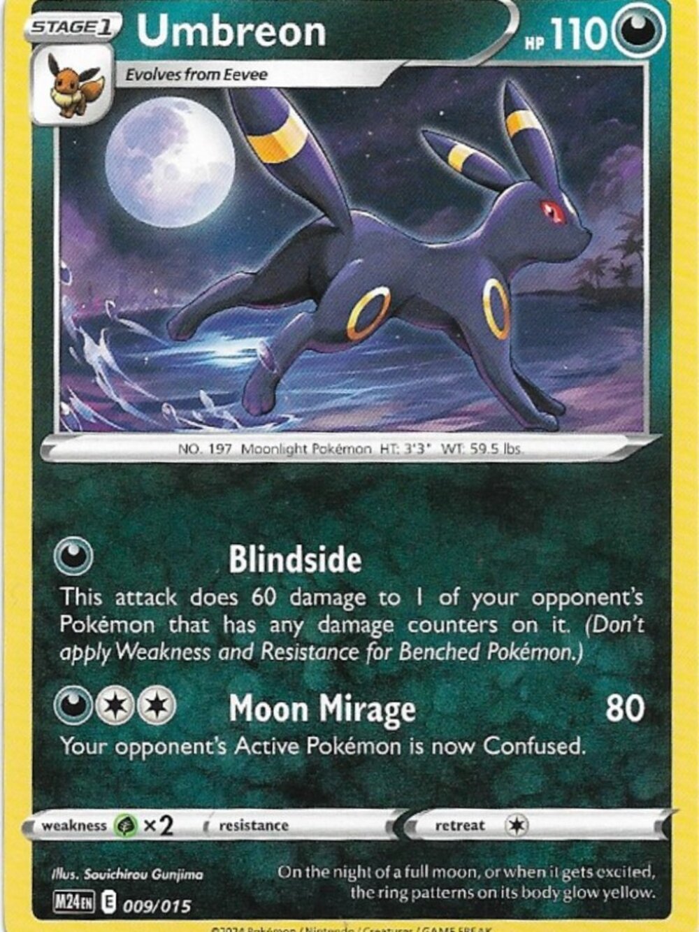 Pokemon Umbreon 009/015 McDonald's 2024 NM